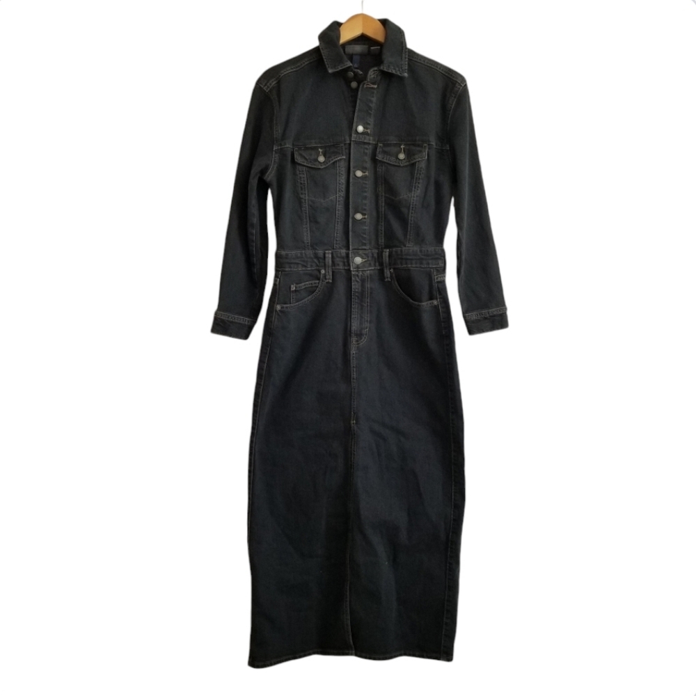 NWT Universal Thread Black Denim Dress Size 6 - Picture 2 of 9